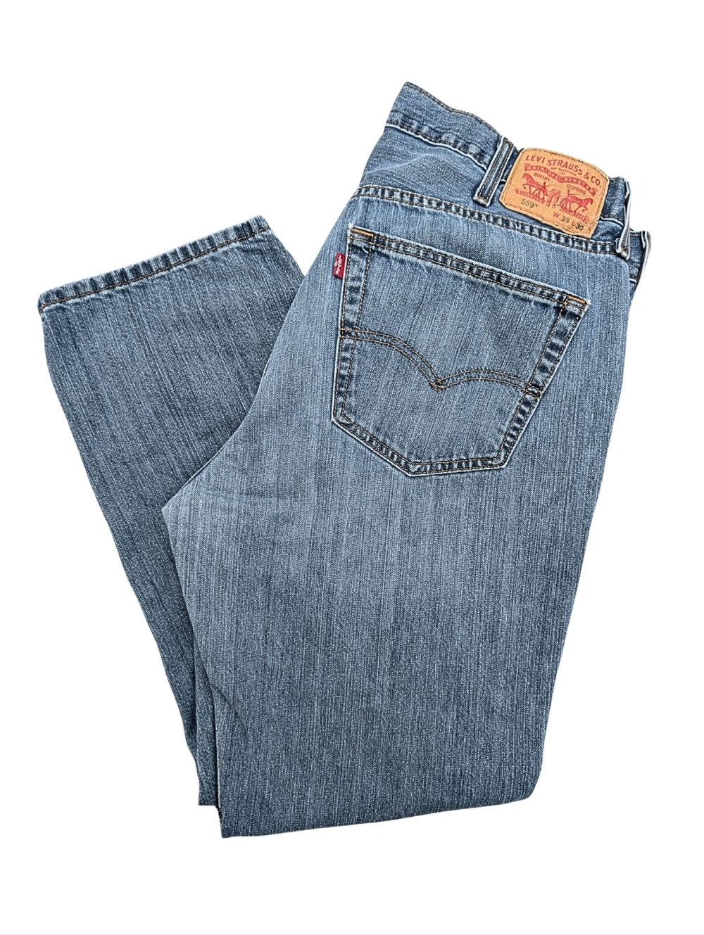 Levi's 559 Men's 38x30 Straight Light Blue Denim Jeans